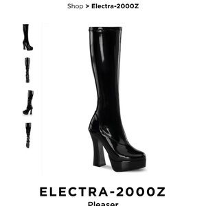 PLEASER SHOES electra 2000z knee high platform boots